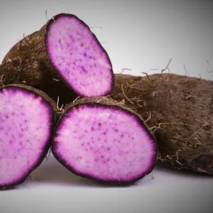 IQF sweet frozen Purple Yam cut as request in dice cube slice chunk shape in vacuum bag Vietnam supplier