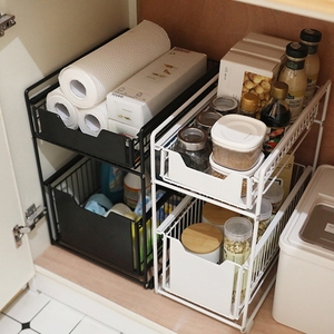 Étagère de rangement pour <span class=keywords><strong>placard</strong></span> de cuisine, support de rangement pour comptoir et <span class=keywords><strong>sous</strong></span> évier, étagère en fil métallique avec tiroir - Product Image 6