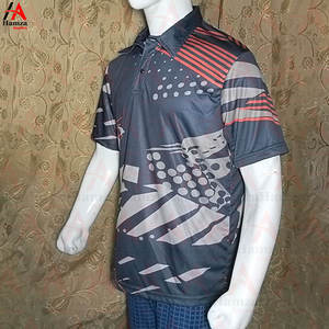 Camisetas de cuello Polo para hombre en negro con logotipo bordado Algodón transpirable Tallas grandes para polos - Product Image 4