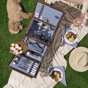 Cesta de ratán con 2 tapas abatibles, cesta de almacenamiento hecha a mano, venta al por mayor, ecológica, hecha en Vietnam - Product Image 6