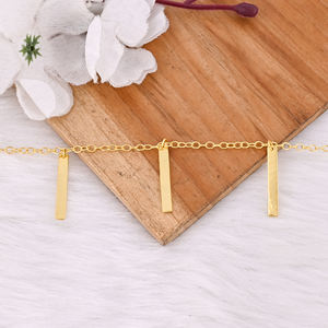 Collar Clásico de Latón Chapado en Oro Amarillo Hecho a Mano con Cadena de Eslabones para Mujer, Estilo Boho, Regalo para Ella - Product Image 3