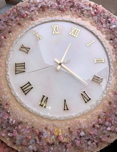 BELLE HORLOGE MURALE EN RÉSINE AVEC Horloge Murale au Design Artistique Unique Fait Main Art Résine d'Inde - Product Image 1