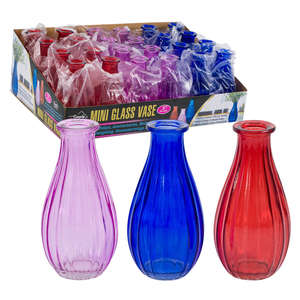 Vase en verre moderne de 5 ''avec design assorti pour une utilisation sur table - Product Image 1