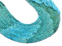 Turquoise bleue naturelle 3mm Micro perles ombragées à facettes 3mm perles de pierres précieuses Turquoise en vrac pour la fabrication de bijoux et de bracelets en vrac