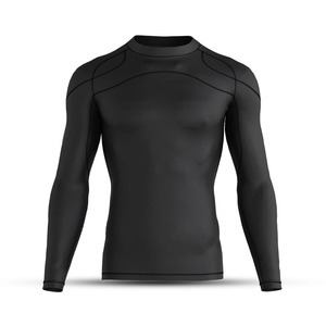 Short Sleeve Compression Rash Guard Spandex/Polyester Moisture-Wicking Comfortable for Men's All Seasons - Product Image 2
