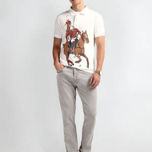 Venta al por mayor Tarifa de Pakistán Fabricante Último estilo Montar a caballo Hombres Polos Algodón Hecho Color único Impreso Polos - Product Image 2