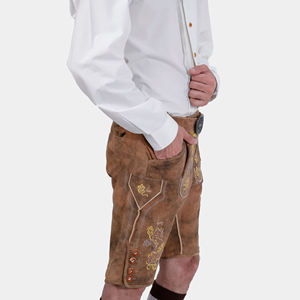Short bavarois pour hommes Nouveau short Lederhosen véritable couleur unie pure pour l'extérieur - Product Image 6