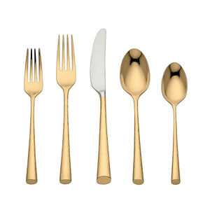 Newest Design High Quality 304 Stainless Steel Silver Plated Eco-Friendly Minimalist <b>Flatware</b> <b>Set</b> for Hotel Home Wedding - Product Image 3