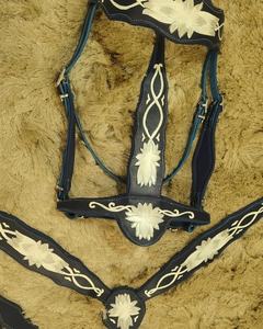 Conception d'équitation anglaise de qualité supérieure ensemble de clous équestres occidentaux pleine grandeur Logo personnalisé collier de poitrine en cheval en cuir - Product Image 3