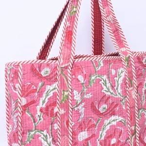 Bolsa de Mano de Tela de Algodón Estampada a Mano para Mujer, con Forro de Lona, Cierre de Cremallera, Diseño Vintage de Moda, para Viajes y Compras - Product Image 4