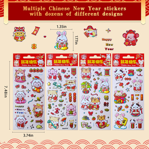 卸売カスタムOEM <span class=keywords><strong>2026</strong></span>新年3D立体ステッカーシート - Product Image 3