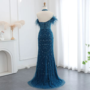 Jancember SZ176 kristal tüy Sequins boncuklu Mermaid akşam parti balo - Product Image 4