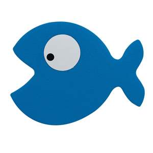 Ensemble de tapis de douche en PVC Spirella « Hungry » 5 pièces en bleu - Product Image 1