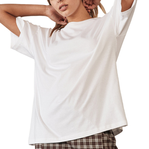180gsm 100% Cotton Customized Logo Printed Blank <b>tshirt</b> Wholesale Plain Women T Shirt - Product Image 1