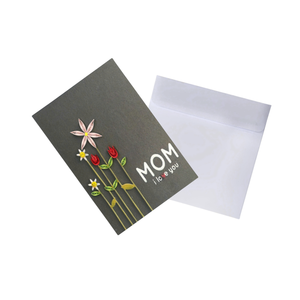 Tarjeta de Quilling Te Amo Mamá, Diseño Floral para el Día de la Madre, Tarjeta de Felicitación Hecha a Mano con Sobre, Tarjeta de Regalo de Papel para Mamá - Product Image 3