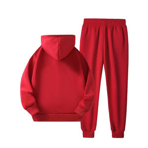 Conjunto de Chándal Personalizado para Hombre al por Mayor: Sudadera Clásica de Cuello Redondo con Cremallera y Pantalones con Hombros Caídos - Product Image 2