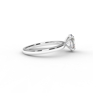 IGI Certified Oval Cut Lab Grown Diamond Solitaire Engagement Ring in <b>Solid</b> 925 Sterling <b>Silver</b> - Product Image 4