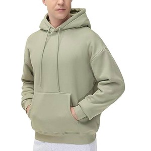 High Quality Cotton <b>Fleece</b> Pullover Oversized Hoodie <b>Thick</b> <b>Fleece</b> Drop Shoulder Plain Blank Custom Printing Hoodie - Product Image 3