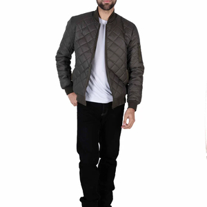 Chaqueta Bomber de Otoño para Hombre, Cuello Alto de Lona, Forro Acolchado, Manga Larga, Diseño para Mayor Calidez y Comodidad Urbana - Product Image 3