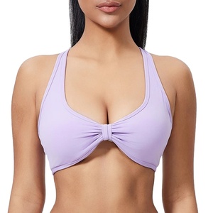 Soutien-gorge de sport de yoga à soutien élevé pour femmes séchage rapide et doux respirant haut d'entraînement sans couture rembourrage amovible pour la course à pied Fitness - Product Image 1