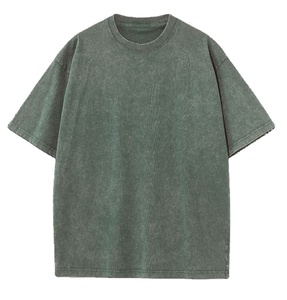 เสื้อยืดผู้ชายผ้าฝ้ายหนาทรงโอเวอร์ไซส์สไตล์ฮิปฮอปปักโลโก้ได้ตามต้องการ - Product Image 2