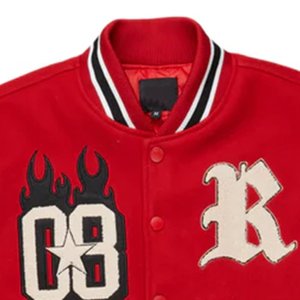 Vente chaude Rouge Broderie Personnalisée Varsity Hommes Vestes Manches En Cuir Letterman Homme Vestes Vestes D'hiver pour homme Respirant - Product Image 4