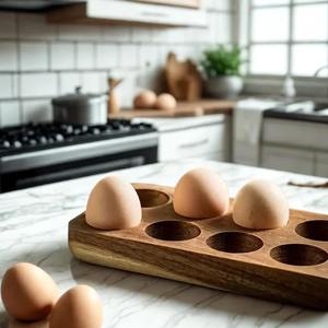 ที่วางไข่ไม้ทำมือคุณภาพดี สำหรับใช้ในครัว ห้องอาหาร หรือตกแต่งบ้านสไตล์ฟาร์มเฮาส์ มีจำหน่ายในราคาส่งออก - Product Image 2