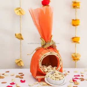 Dholaki Shaped Boxes Beautiful Indian Handmade Square Shape Decorative Sweet Box Jewelry Gift Box Return Gift Wedding Favor