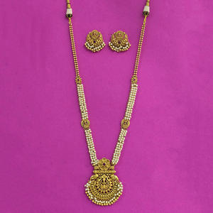 Haute Qualité Designer De Luxe Antique Temple Collier Mat Plaqué Or Colliers De Mode - Product Image 5