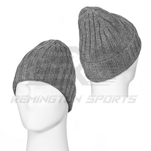 Fabricant de bonnets personnalisés Bonnets d'hiver tricotés à revers en acrylique de haute qualité Bonnets unisexes avec logo personnalisé Nouveau style 2023 - Product Image 3