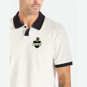 100% coton 3D imprimé poids lourd couleur unie uniforme Polo de Golf pour hommes hommes polos chemises hommes Polo pour personnalisé - Product Image 4