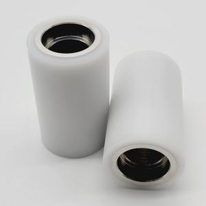 Rodillo de alimentación de poliuretano PU con revestimiento de núcleo de acero inoxidable de color blanco personalizado para máquina industrial - Product Image 5