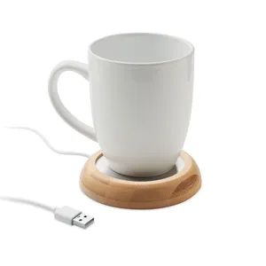 MUGLET Carafe et chauffe-tasse en bambou personnalisés Gadgets personnalisés - Product Image 5
