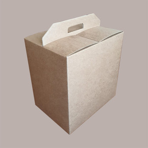 10 pièces lisse marron carton boîte-cadeau de noël matériaux recyclés porte-panettone bouteille valise moyenne 330x250H350mm - Product Image 6