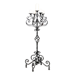 Scroll Legs Handmade Rustic <b>Candelabra</b> Stand Solid Metal <b>Candelabra</b> Stand 8 Arm Tall and Decorative Candles Holders - Product Image 5