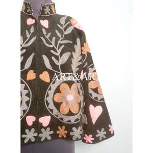 Abrigo de Invierno de Algodón con Cuello Mao, Diseño Nuevo, Tejido a Mano, Bordado para Mujer, Transpirable, con Botones, Ecológico, Corte Regular - Product Image 2