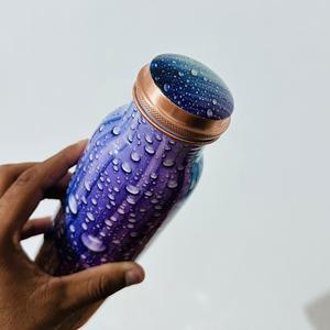 Bouteille d'eau en cuivre de qualité supérieure pour yoga voyage bureau gym désintoxication hydratation ayurvédique santé bien-être fitness vie écologique - Product Image 5