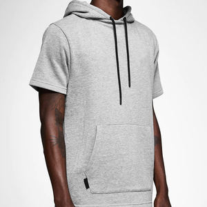 Sudadera con capucha de manga corta de algodón 100% para hombre de alta calidad, jersey con logotipo personalizado, ropa de calle, ropa de moda, patrón de estampado de invierno - Product Image 2