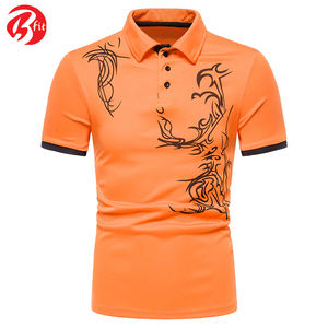 Impression par transfert de chaleur vêtements d'extérieur nouveau Style respirant 100% coton polos superbe qualité hommes portent des polos - Product Image 3