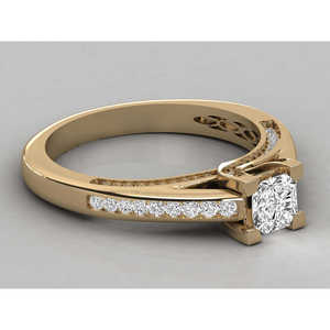 Bague solitaire en or 9 carats pour femmes avec diamant de laboratoire - Product Image 6