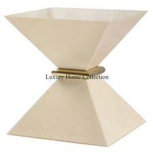 โต๊ะทรงกลมพร้อมฐานโลหะสีทองสำหรับวางบนโต๊ะกาแฟดีไซน์สวยงามประดับลูกปัดงานมุก100% - Product Image 2