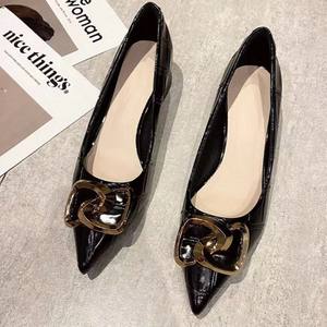 Escarpins habillés en cuir PU pour femmes bout pointu gros talons bas <span class=keywords><strong>chaussures</strong></span> formelles pour mariage travail bureau affaires - Product Image 2