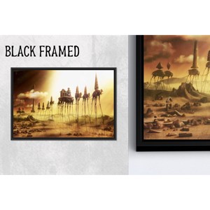 Impression sur toile d'éléphants de Salvador Dali : décoration murale surréaliste pour la maison, toile encadrée noire 1P - Product Image 1