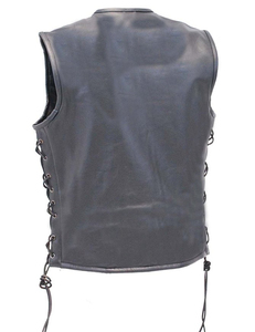 Gilet de moto en cuir véritable pour homme - Service OEM - Veste sans manches en cuir de vache - Product Image 6