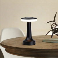 Lampes de lecture de chevet modernes sans fil à piles, de luxe, rechargeables, à commande tactile, à intensité variable, LED blanc chaud, pour bureau