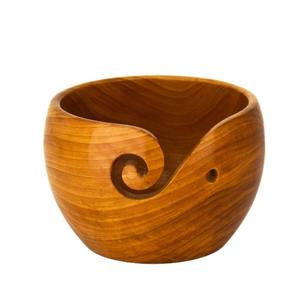 Bol de rangement pour fils en bois de hêtre artisanal, écologique et tendance, idéal pour le tricot, le crochet et la couture, grand support à fils, le meilleur - Product Image 4