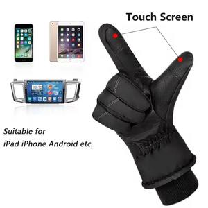 Guantes de esquí de cuero de diferentes colores de alta calidad Guantes de esquí cálidos funcionales resistentes al agua Precios razonables Guantes de esquí - Product Image 3