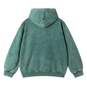 Streetwear OEM Pull à capuche vintage surdimensionné pour homme avec impression lavée à l'acide Coton mélangé lourd personnalisé - Product Image 6