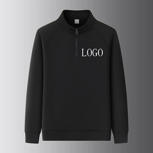 Nouveau hommes à manches longues veste chaude col montant couleur unie demi fermeture éclair haut masse personnalisation imprimé Logo vestes polyvalentes - Product Image 5