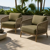 Tissu d'extérieur en oléfine pour fauteuil, tissu tissé pour coussin de fauteuil de patio, tissu anti-moisissure pour coussins de siège et de dossier de fauteuil d'extérieur